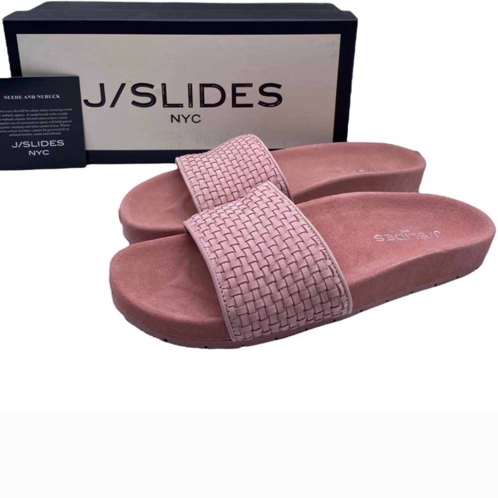J/SLIDES Blush Woven Sandals